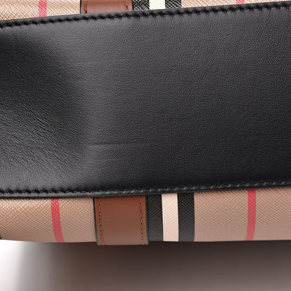 Burberry E-Canvas Stripe Small Portrait Tote Bag Brown 11 of 13