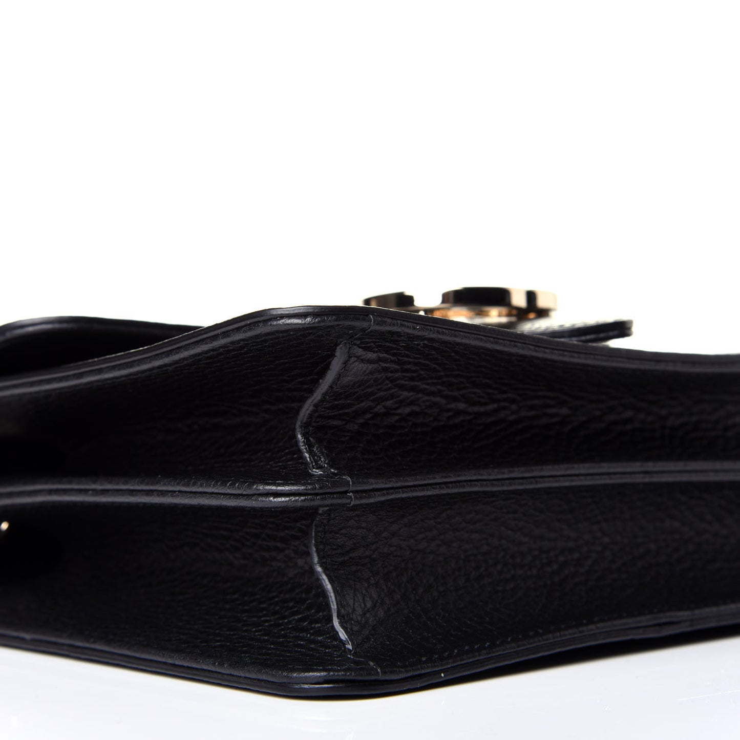 Dollar Calfskin Small Interlocking G Shoulder Bag Black