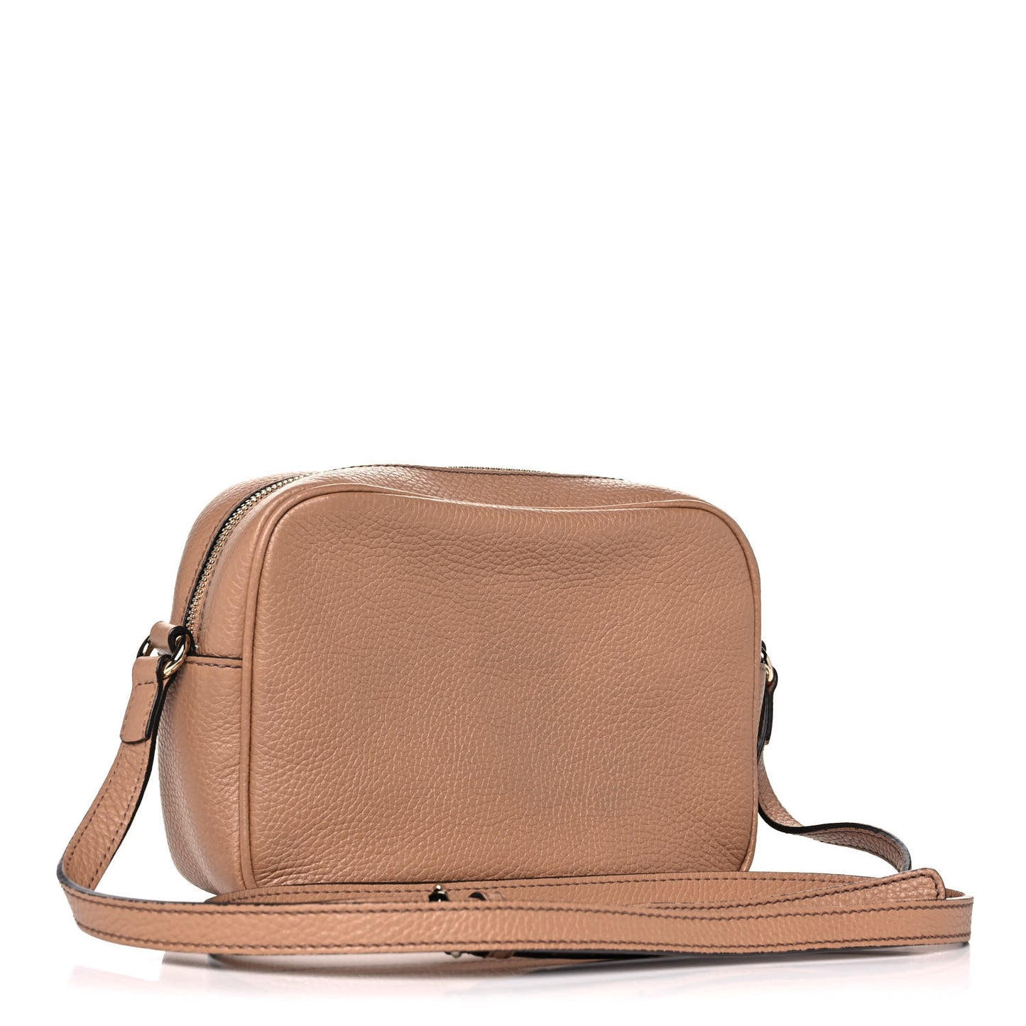 Pebbled Calfskin Small Soho Disco Bag Camelia