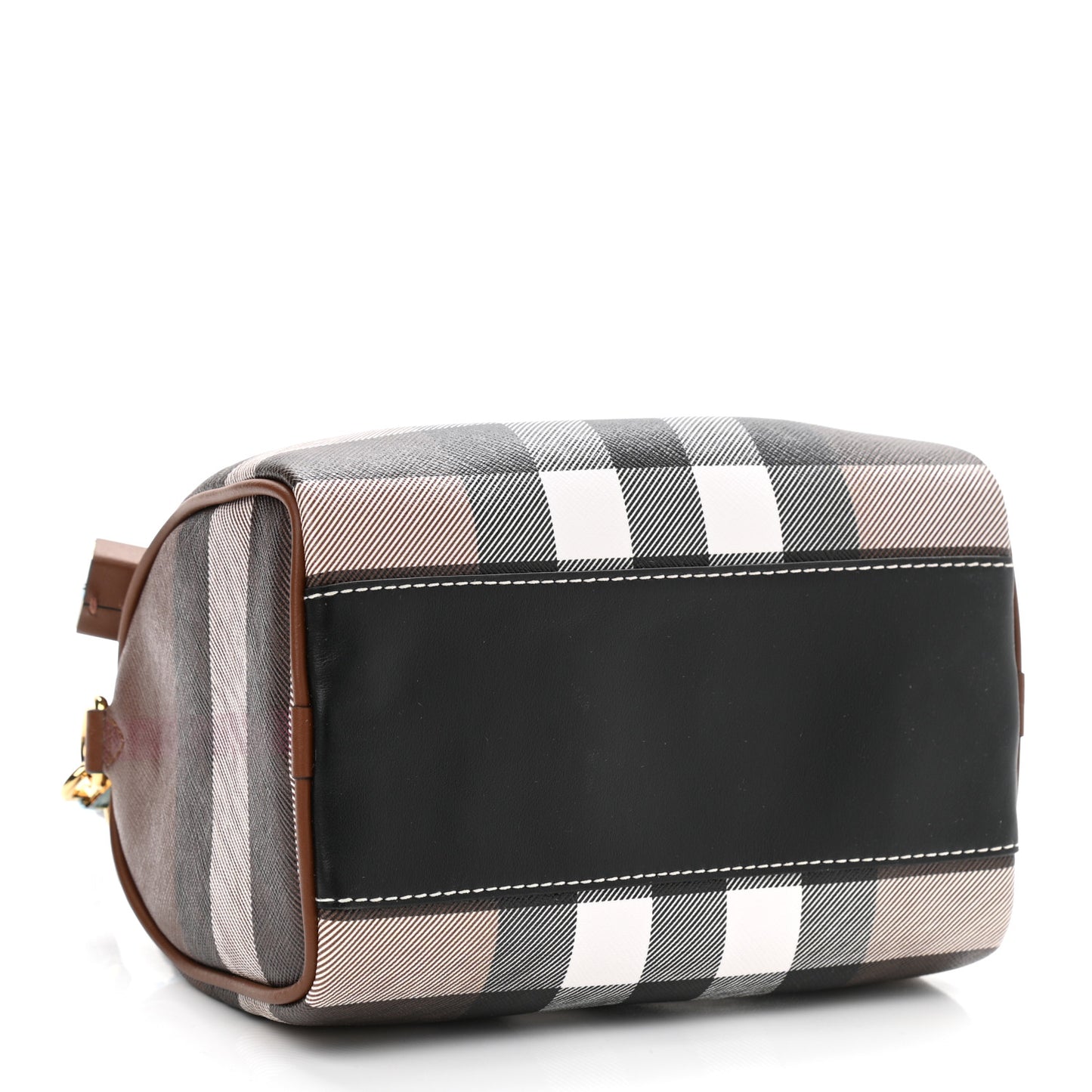 E-canvas Check Mini Bowling Bag Dark Birch Brown