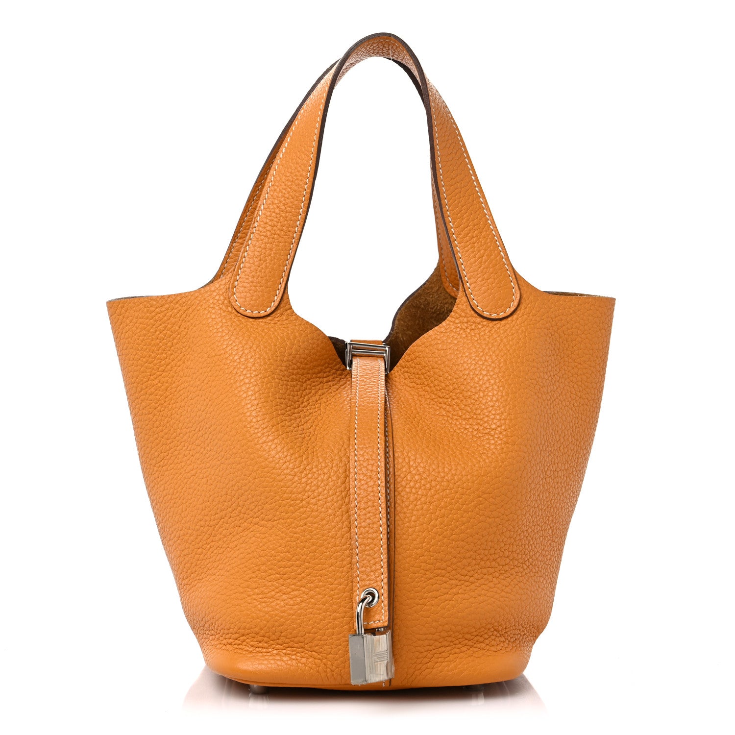 Hermes Taurillon Clemence Picotin Lock 18 PM Moutarde 1 of 12