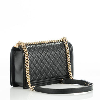 Chanel Lambskin Quilted New Medium Boy Flap Black 3 of 8