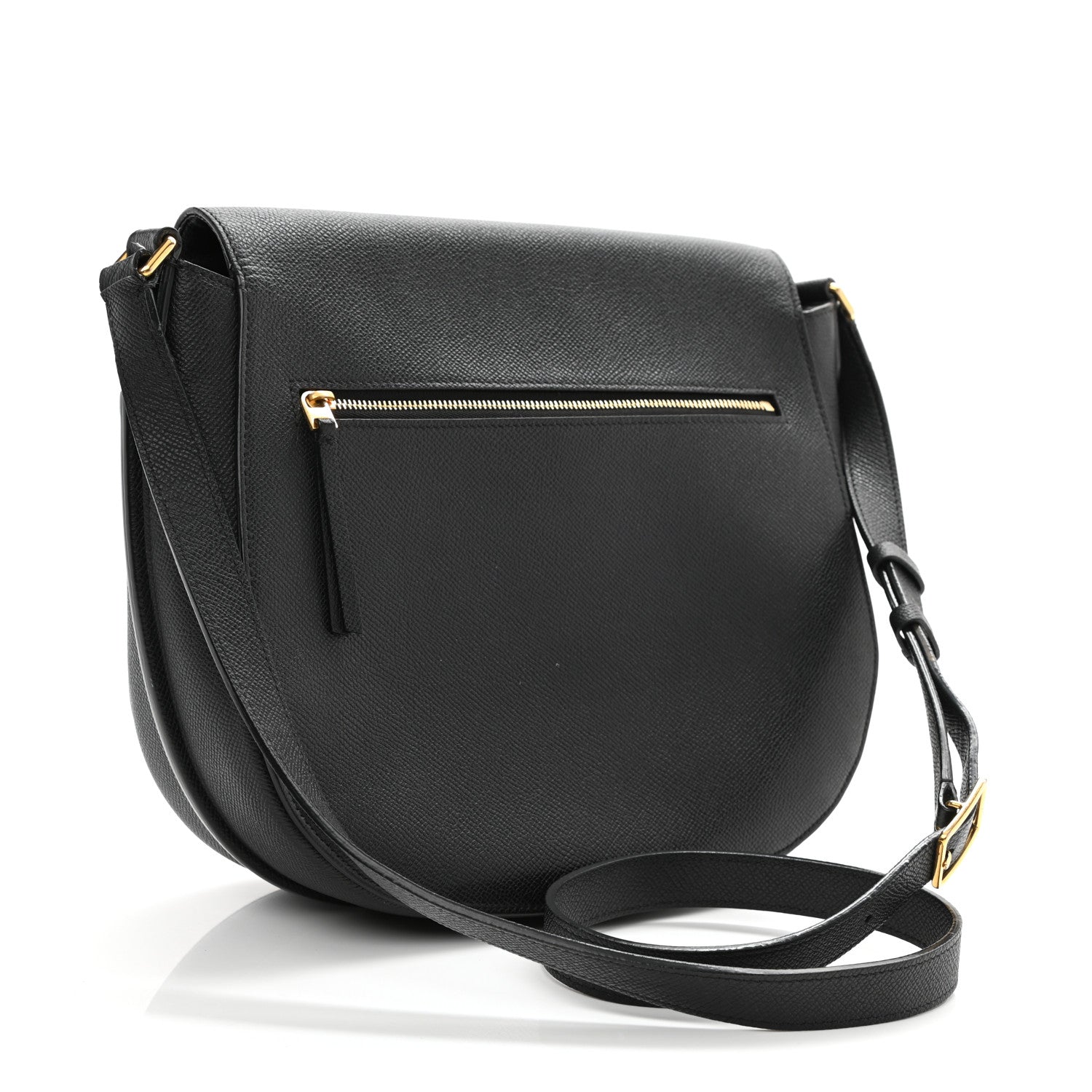 Celine Grained Calfskin Medium Trotteur Black 5 of 17