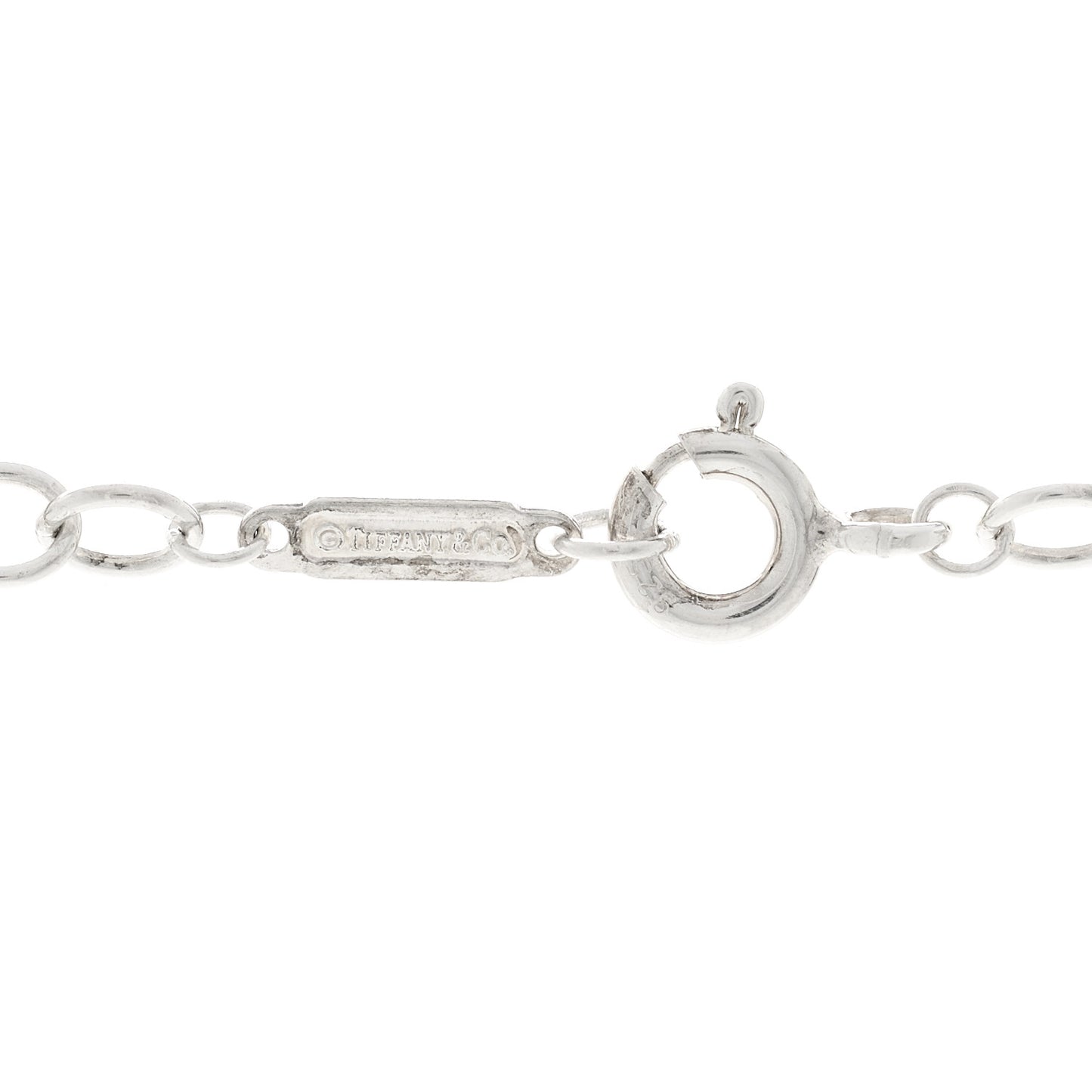 Sterling Silver Enamel Return to Tiffany Multi Heart Charm Necklace Blue