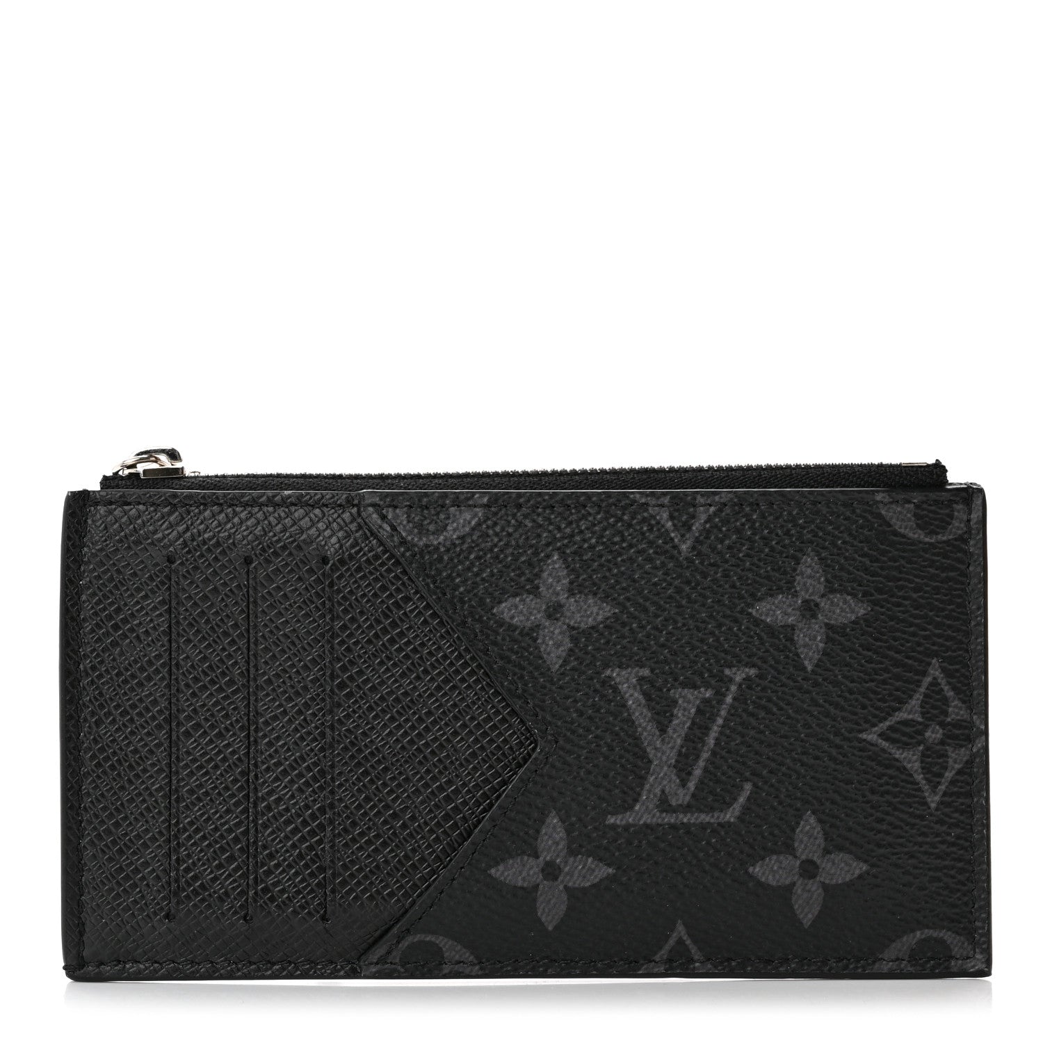 Louis Vuitton Monogram Eclipse Taiga Coin Card Holder 1 of 10