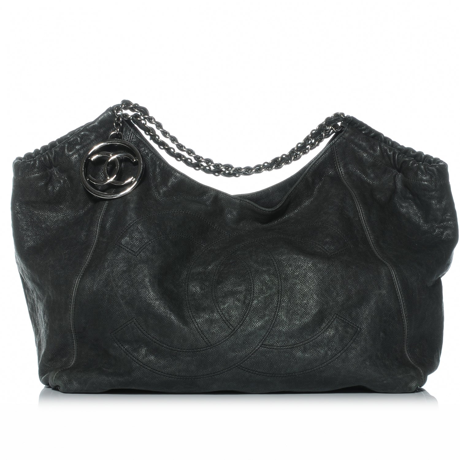 Chanel Distressed Caviar XL Coco Cabas Black 1 of 7