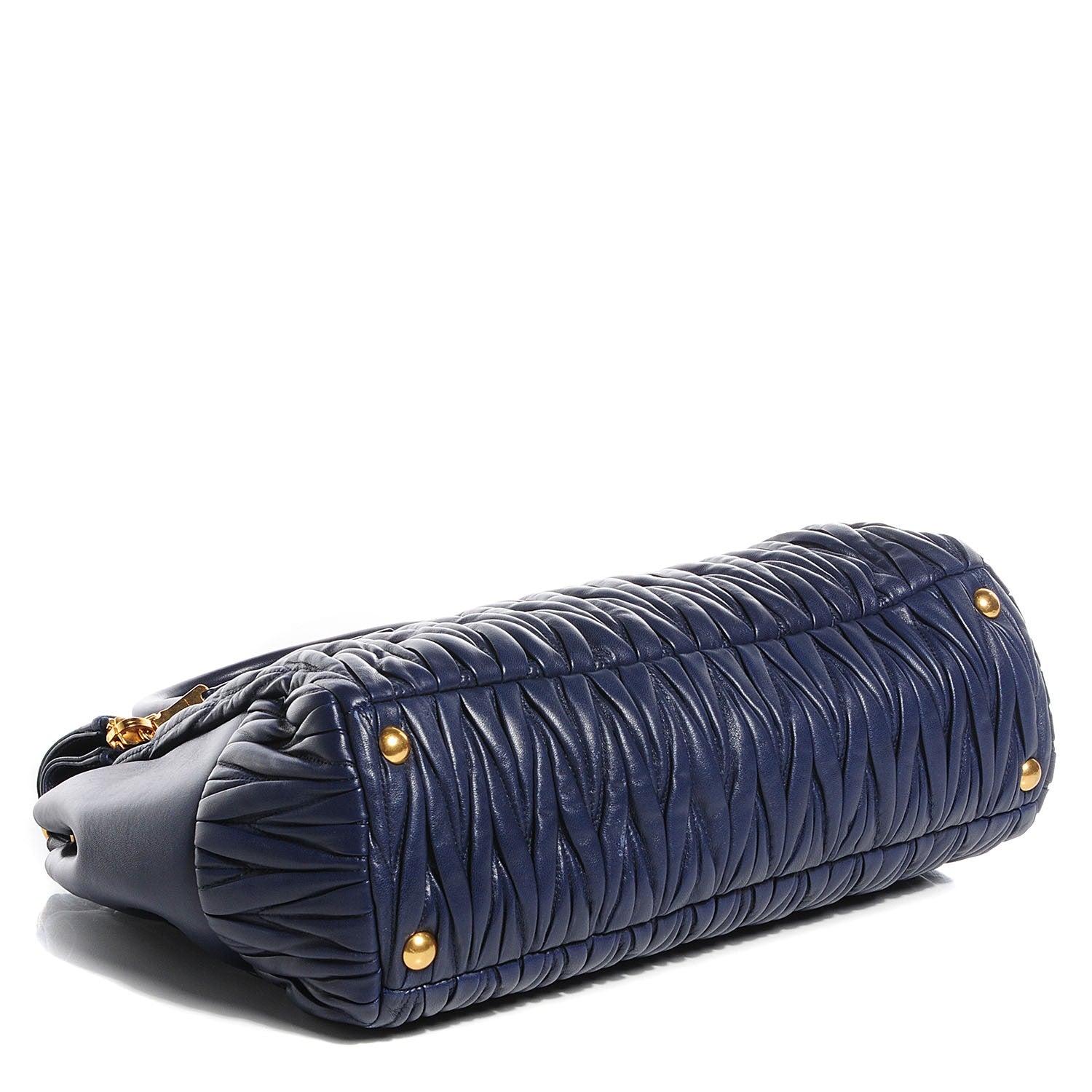 Miu Miu Nappa Matelasse Zip Satchel Matelasse Bleuette 4 of 9