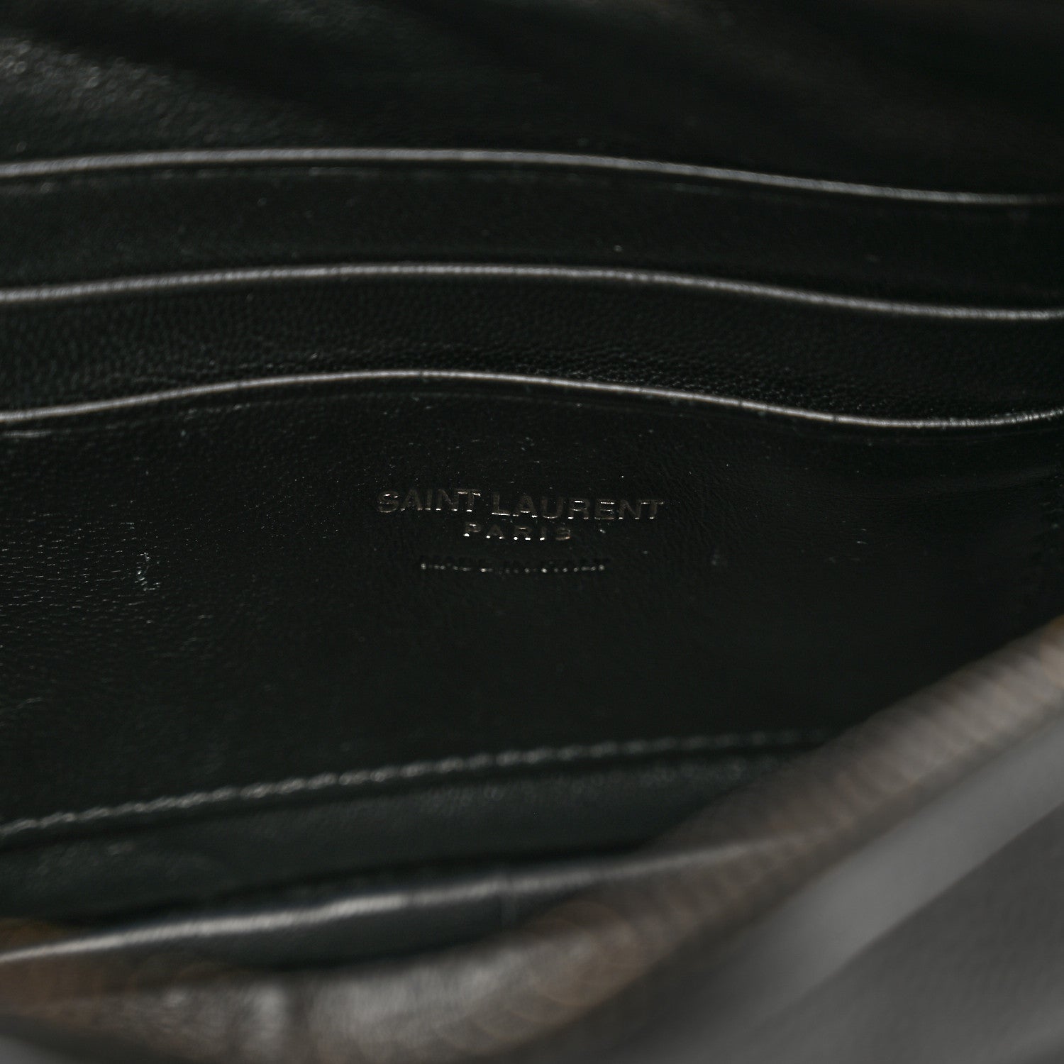 Saint Laurent Grain De Poudre Matelasse Monochrome Monogram Mini Lou Camera Bag Black 7 of 9