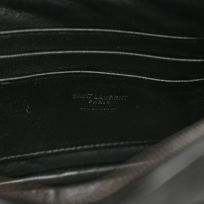 Saint Laurent Grain De Poudre Matelasse Monochrome Monogram Mini Lou Camera Bag Black 7 of 9