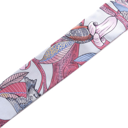 Hermes Silk Tree Of Song Twilly Bleu Pale Rose Blue Jean 5 of 5