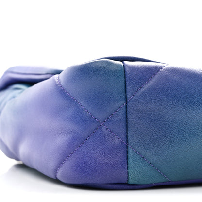 Chanel Tie Dye Calfskin Quilted Medium Chanel 19 Flap Blue Purple 8 of 10