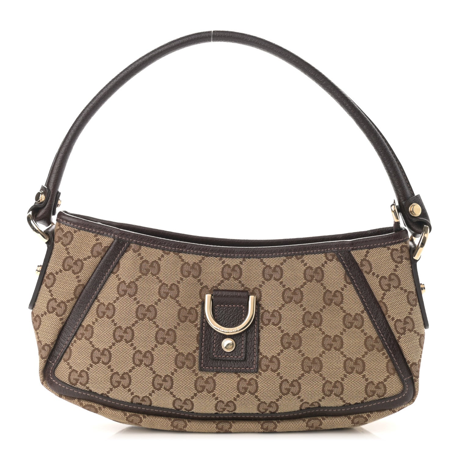 Gucci Monogram D Ring Abbey Pochette Brown 1 of 11