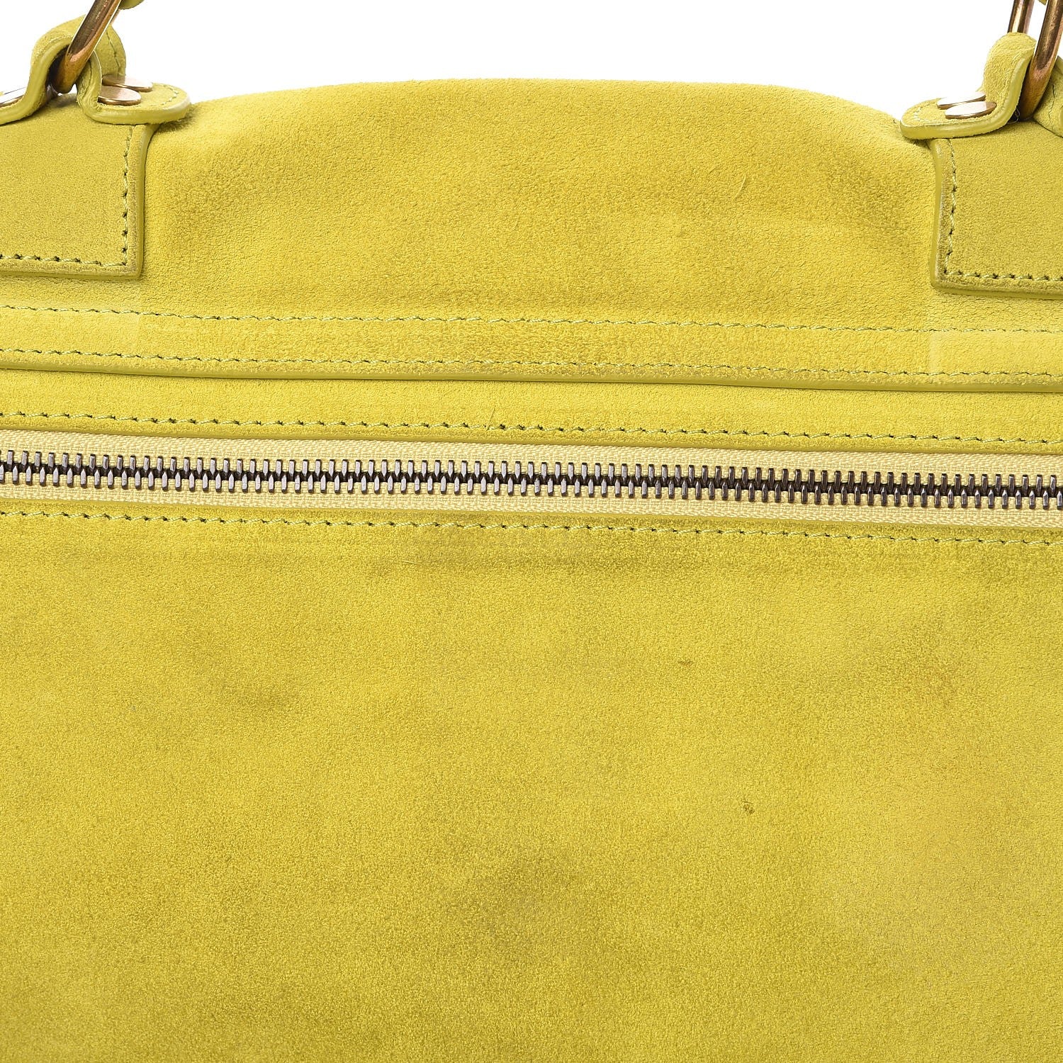 Proenza Schouler Suede Medium PS1 Satchel Citron 12 of 17
