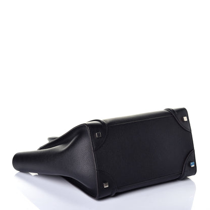 Celine Drummed Calfskin Mini Luggage Black 4 of 8