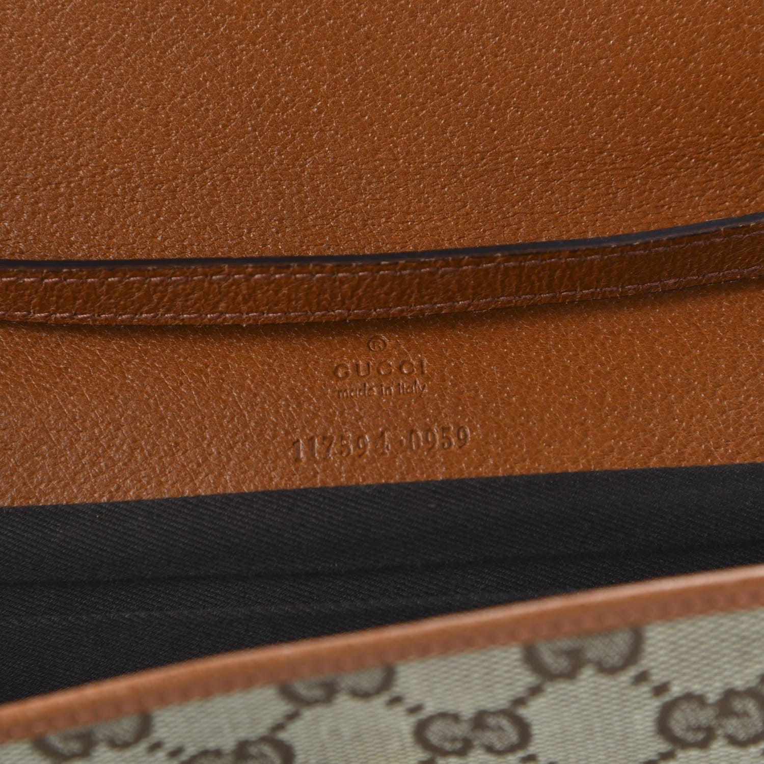 Gucci Monogram Bamboo Bar Clutch Brown 7 of 8