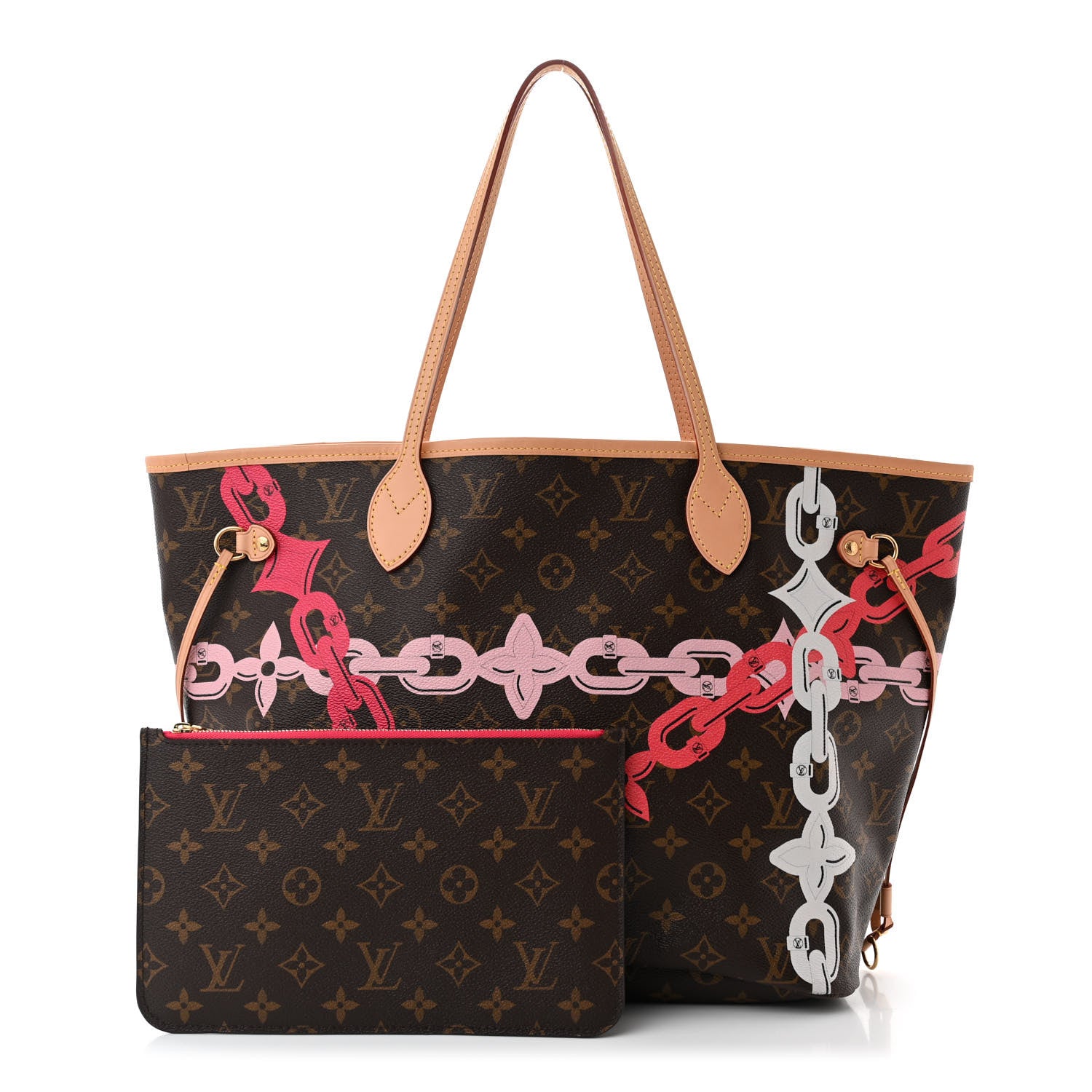 Louis Vuitton Monogram Bay Neverfull MM Rose Ballerine Poppy 3 of 10