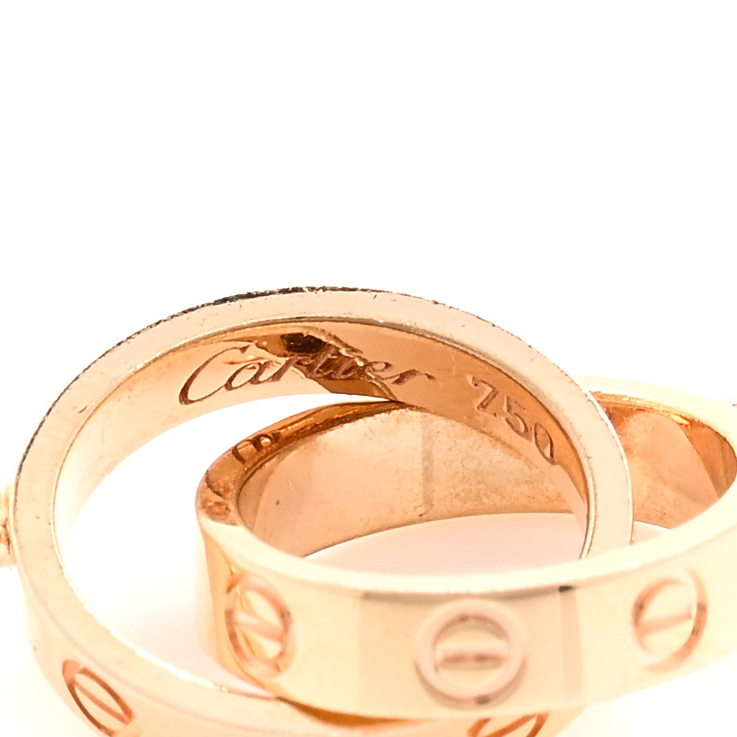 Cartier 18K Pink Gold Interlocking LOVE Necklace 4 of 4