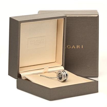 Bulgari 18K White Gold Diamond B.Zero1 Pendant Necklace 9 of 9
