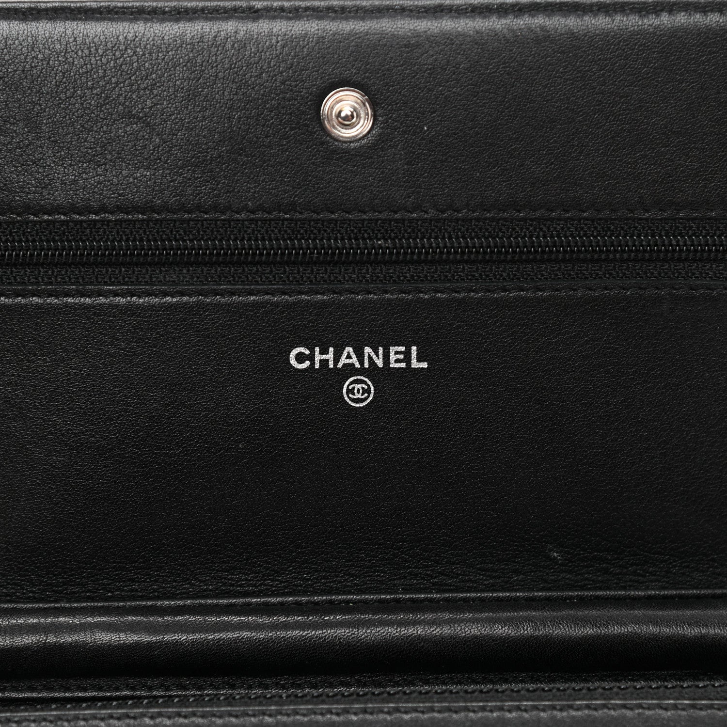 Chanel Caviar Timeless CC Wallet On Chain WOC Black 6 of 12