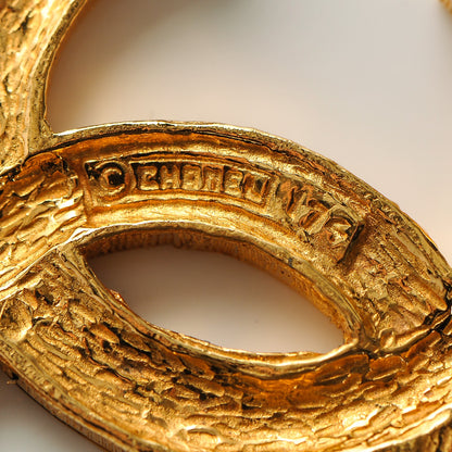 Chanel Crystal CC Brooch Gold 4 of 4