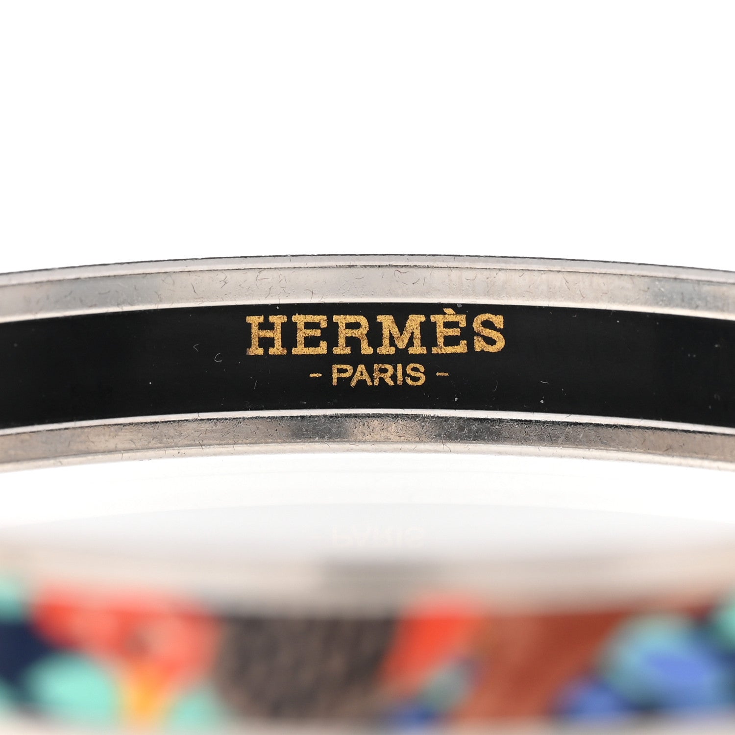 Hermes Enamel Printed Narrow Jungle Of Eden Bracelet 65 Pierres et Cactus 4 of 6
