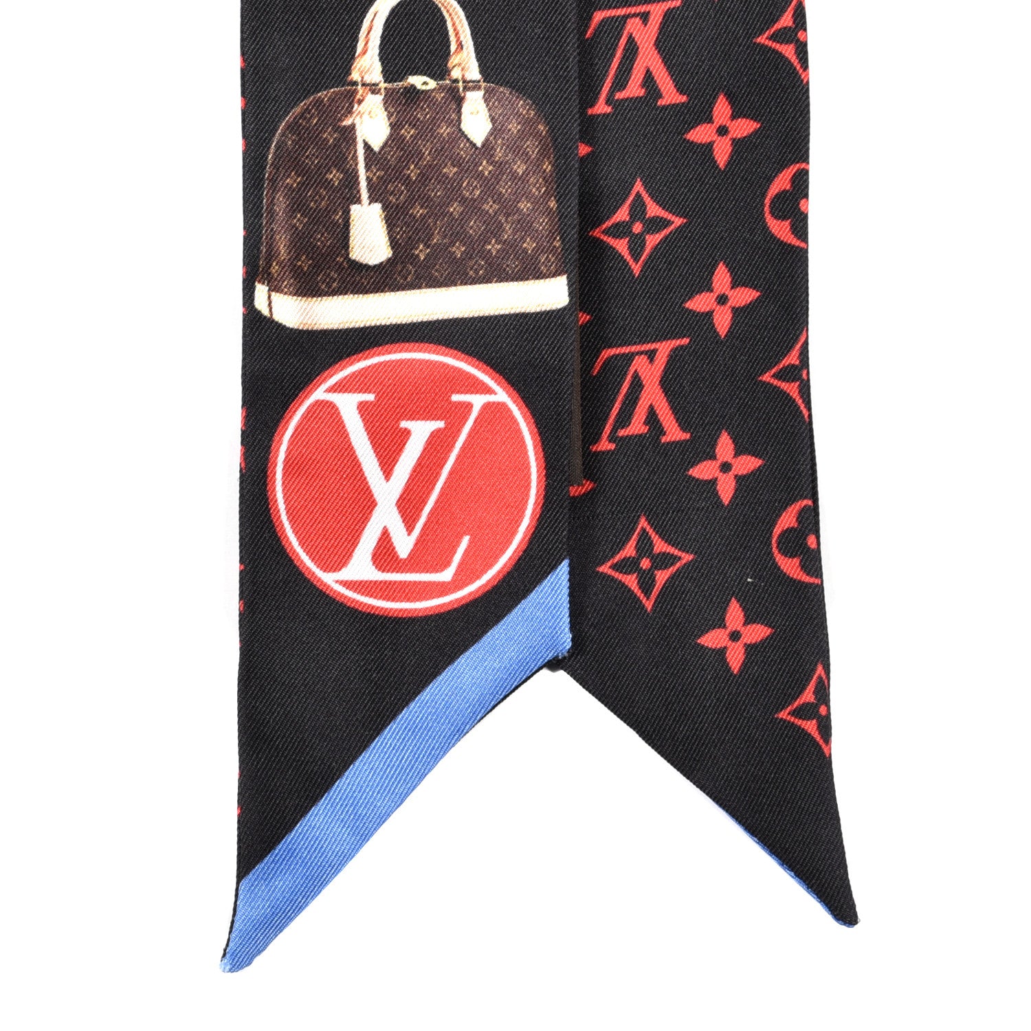 Louis Vuitton Silk Monogram Tribute To Alma BB Bandeau Blue 2 of 3
