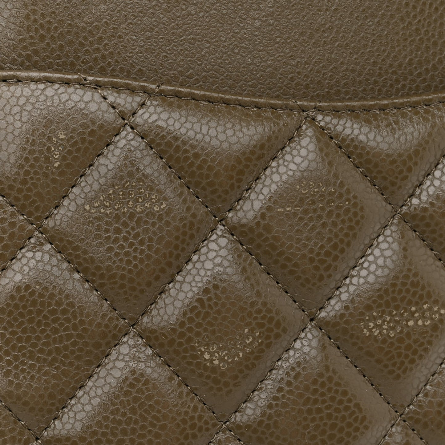 Caviar Quilted Jumbo Double Flap Taupe