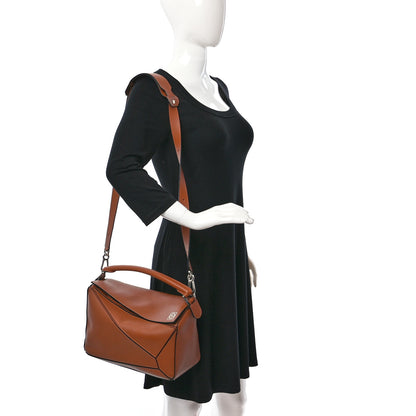 Loewe Calfskin Medium Puzzle Bag Tan 2 of 8