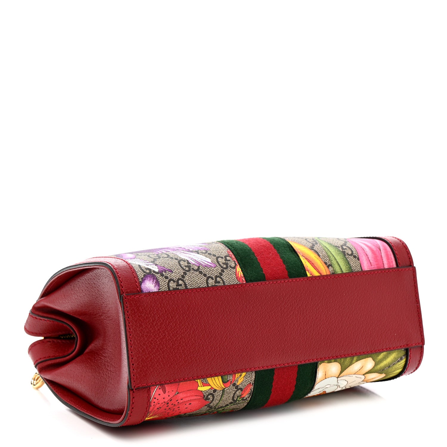 Gucci GG Supreme Monogram Flora Web Small Ophidia Tote Bag Red 4 of 11