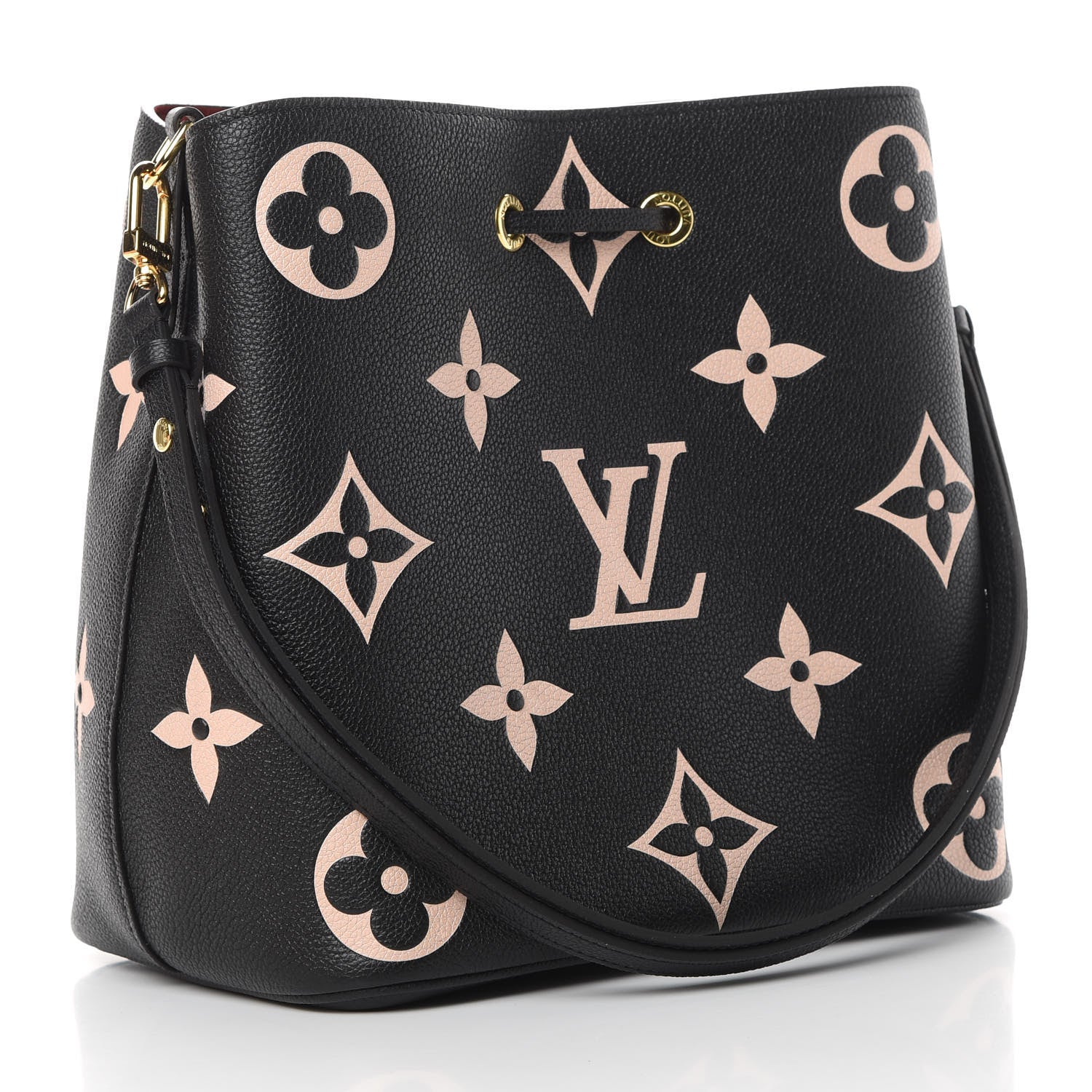 Louis Vuitton Empreinte Monogram Giant Neonoe MM Black Beige 3 of 11
