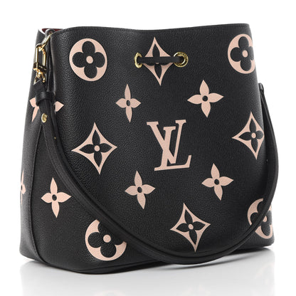 Louis Vuitton Empreinte Monogram Giant Neonoe MM Black Beige 3 of 11