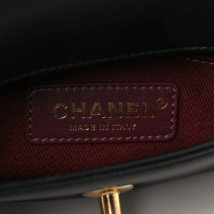 Chanel Calfskin Stitched Flap Black 6 of 10