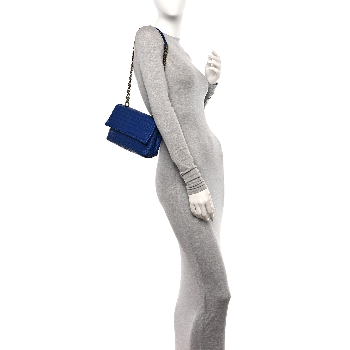 Nappa Intrecciato Baby Olimpia Shoulder Bag Atlantic