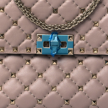 Valentino Garavani Lambskin Medium Rockstud Spike Shoulder Bag Poudre 9 of 9