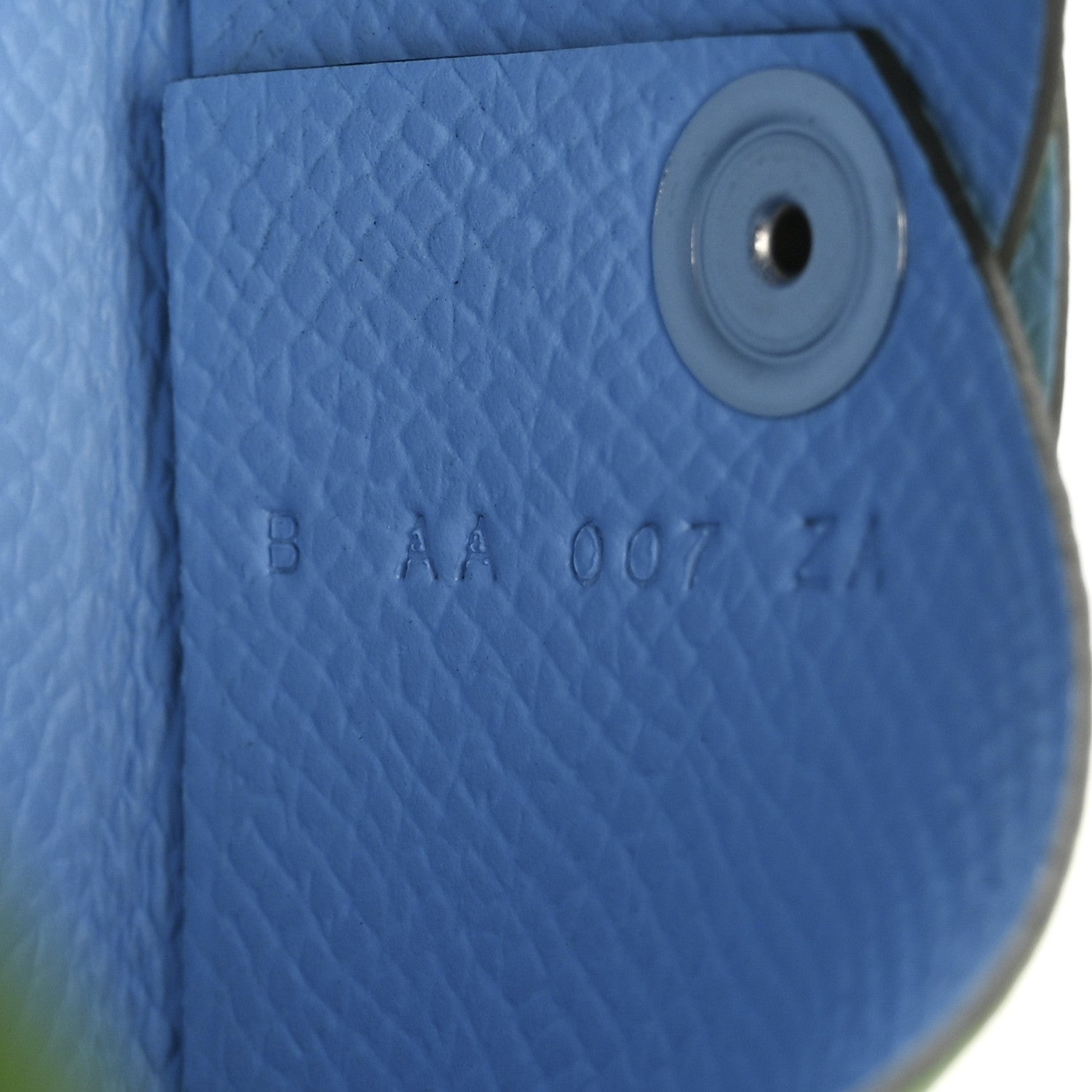 Hermes Epsom Verso Calvi Card Case Vert Yucca Celeste 7 of 8