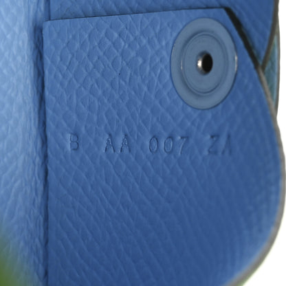 Hermes Epsom Verso Calvi Card Case Vert Yucca Celeste 7 of 8
