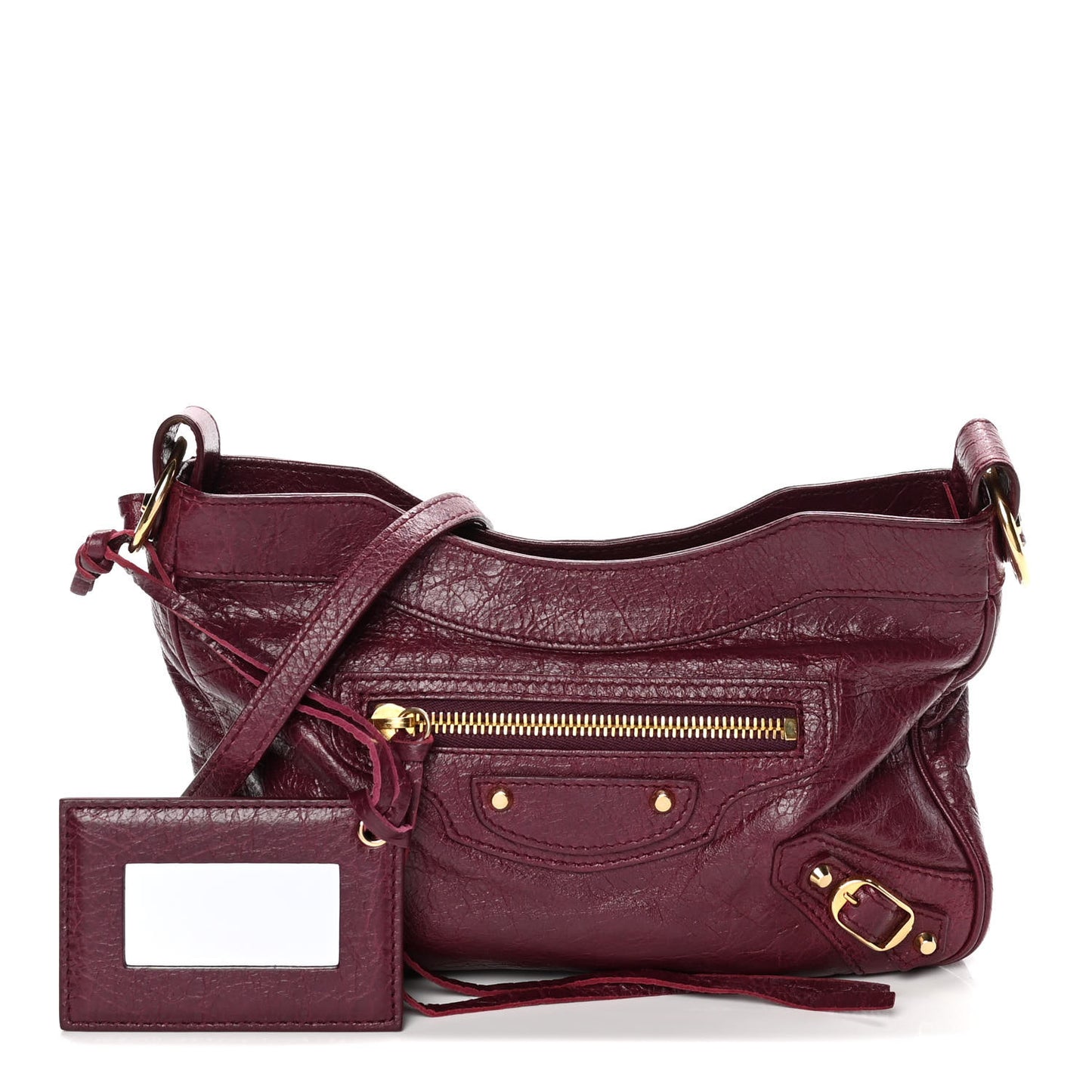 Agneau Classic Hardware Hip Violet Prune