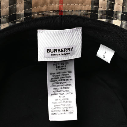 Burberry Technical Cotton Vintage Check Bucket Hat L Archive Beige 7 of 7