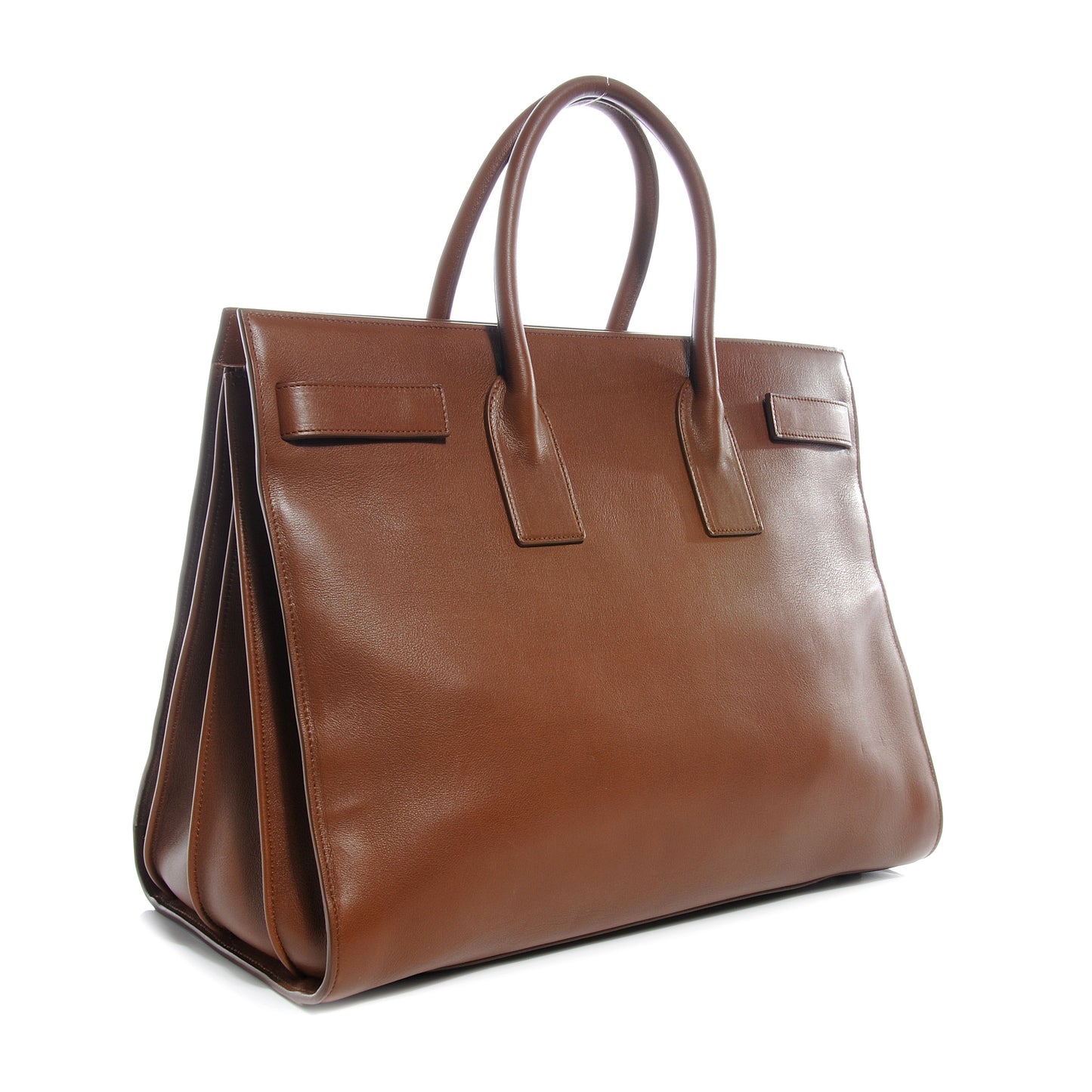 Leather Large Sac de Jour Havana