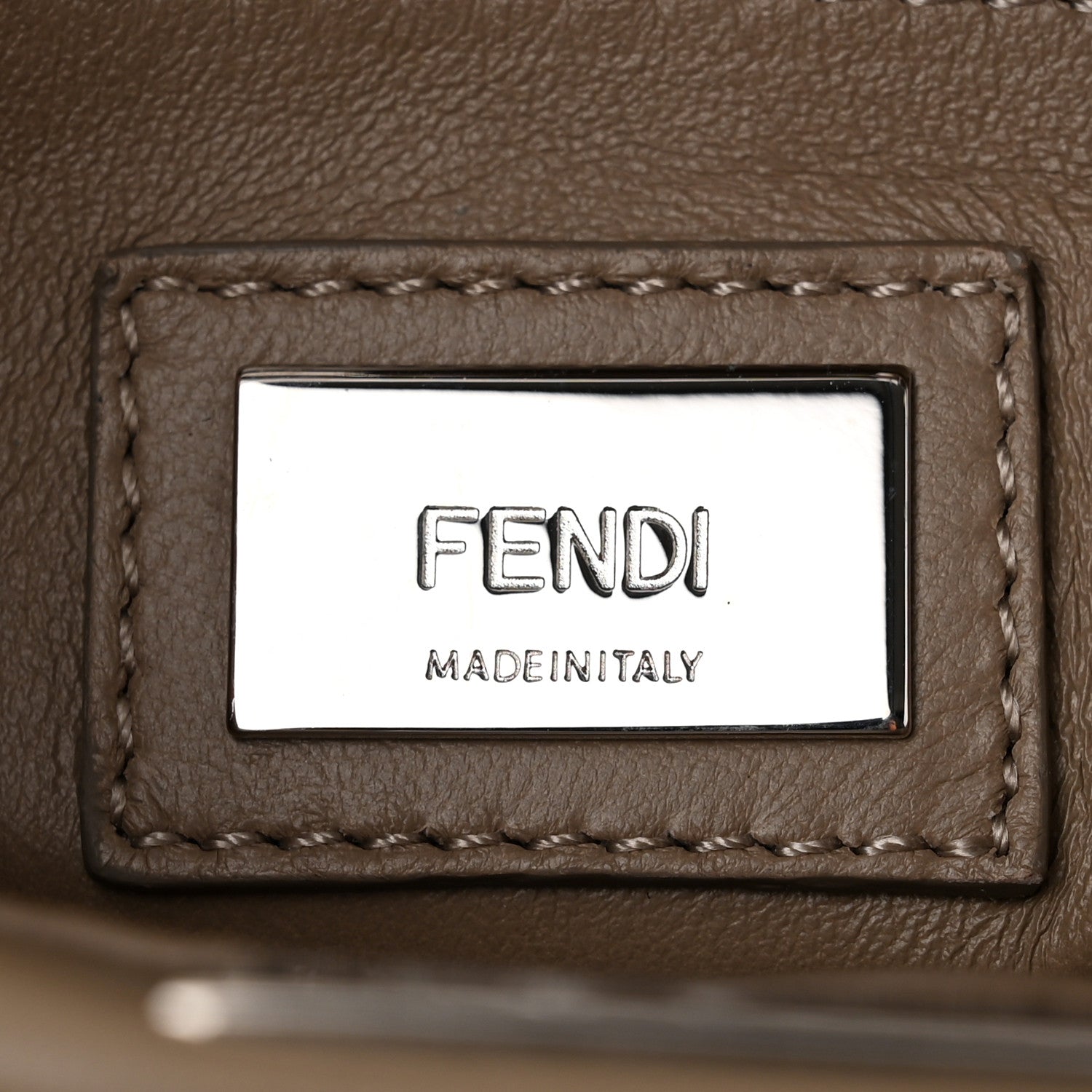 Fendi Nappa Mini Peekaboo Iconic Satchel Tortora 7 of 11