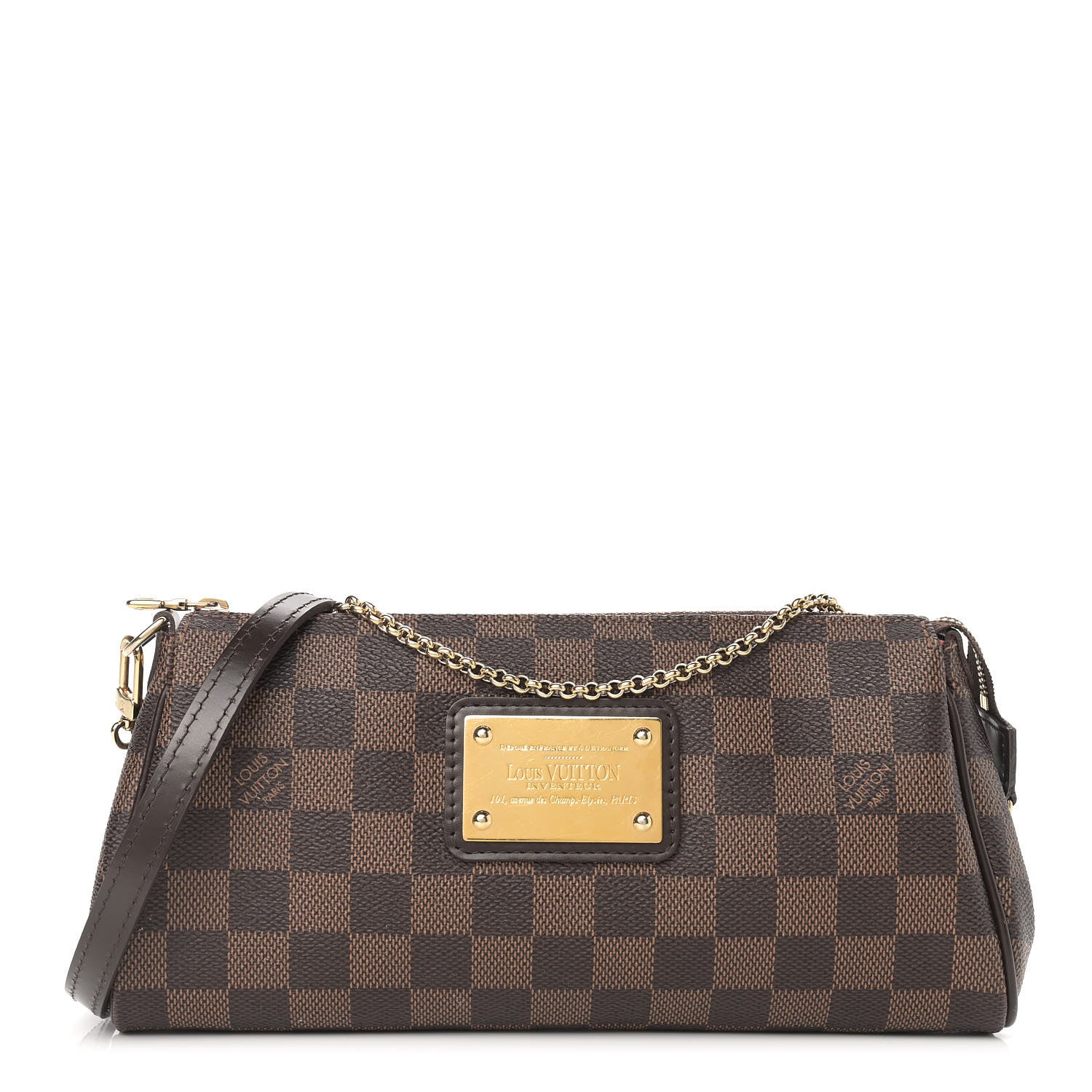 Louis Vuitton Damier Ebene Eva Clutch 1 of 10