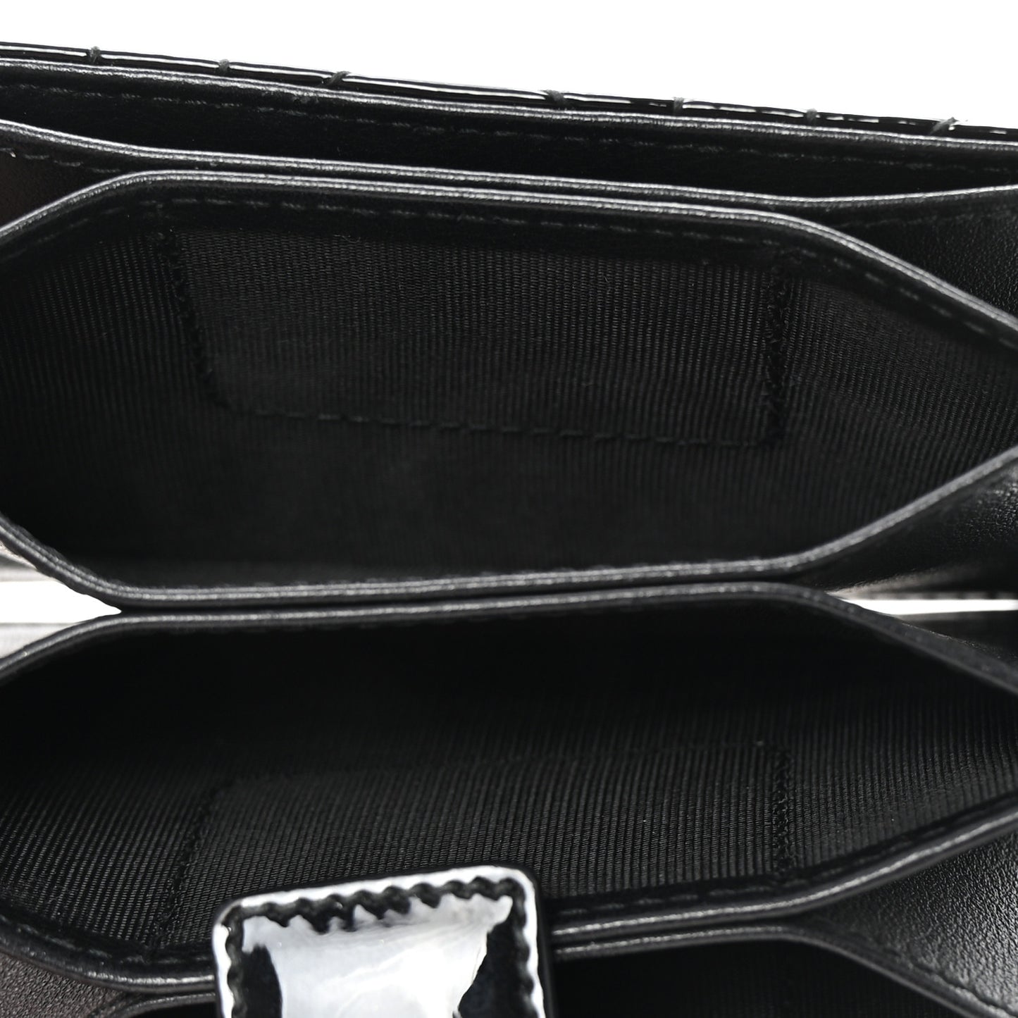 Patent Cannage Lady Dior 5-Gusset Card Holder Black