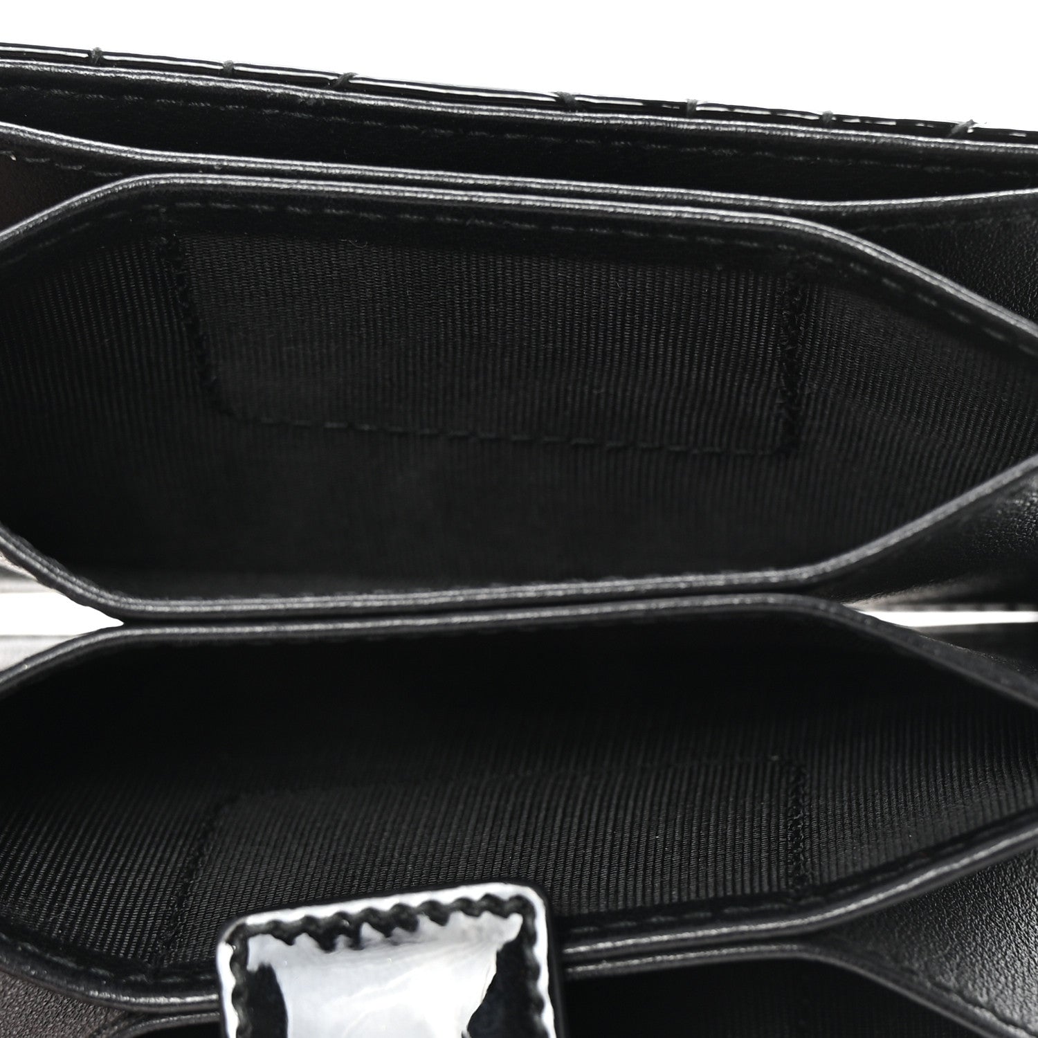 Christian Dior Patent Cannage Lady Dior 5-Gusset Card Holder Black 5 of 7