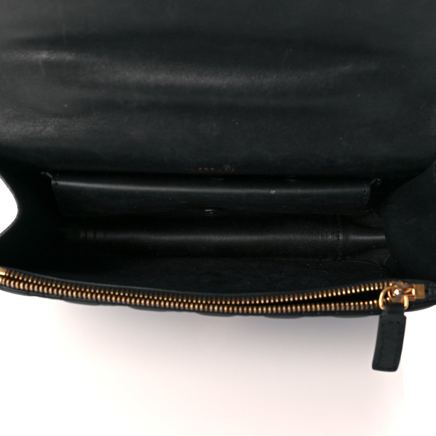 Nappa Quilted Virtus Top Handle Shoulder Bag Black
