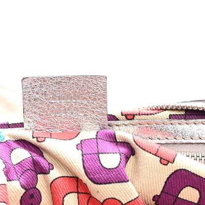 Gucci Metallic Guccissima Medium Britt Boston SIlver 7 of 14