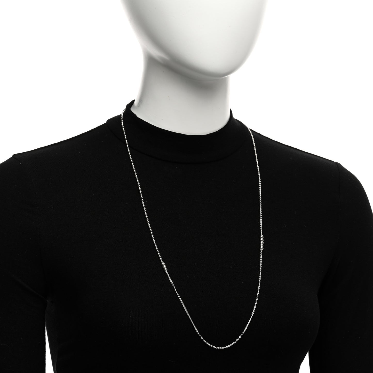 Sterling Silver 1.2mm Bead Chain Necklace 30"