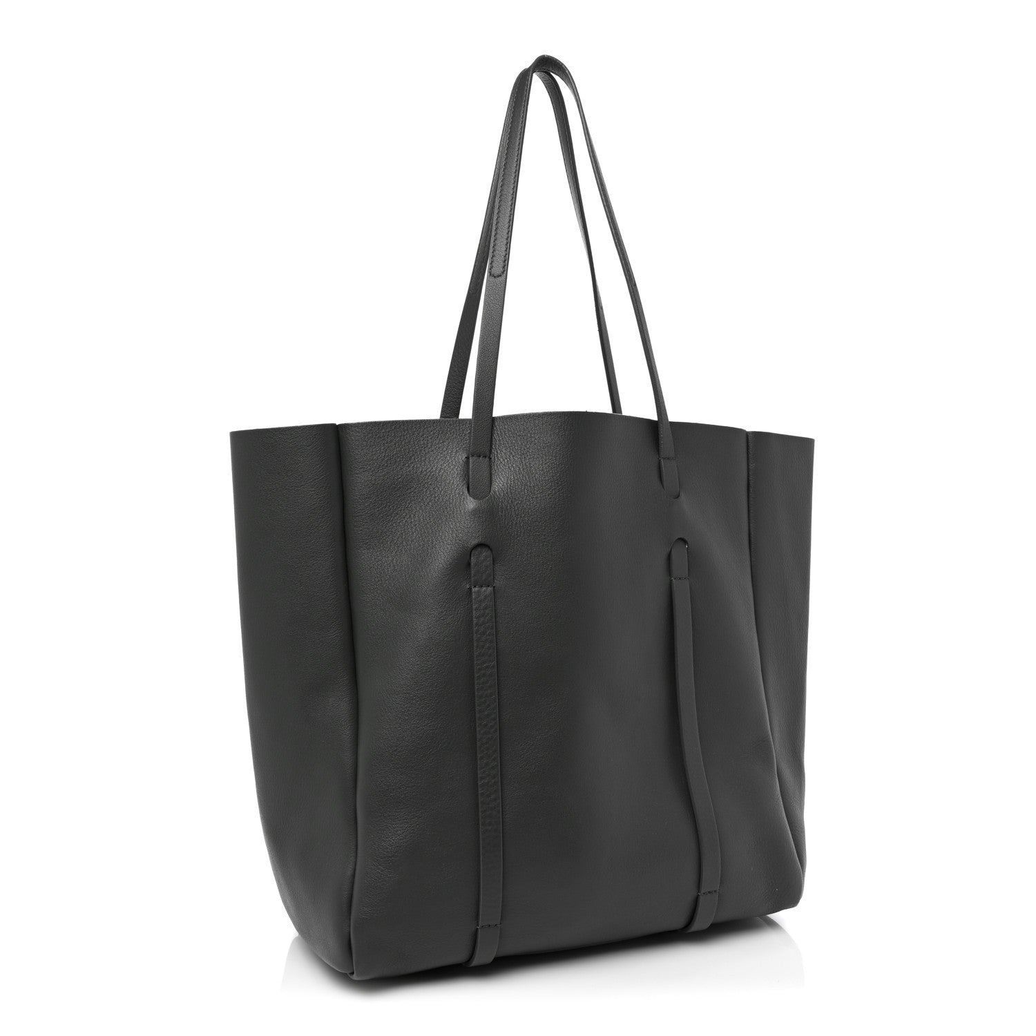 Balenciaga Veau Baltimore Double Sided Small Everyday Tote Gris Fossile Black 4 of 8