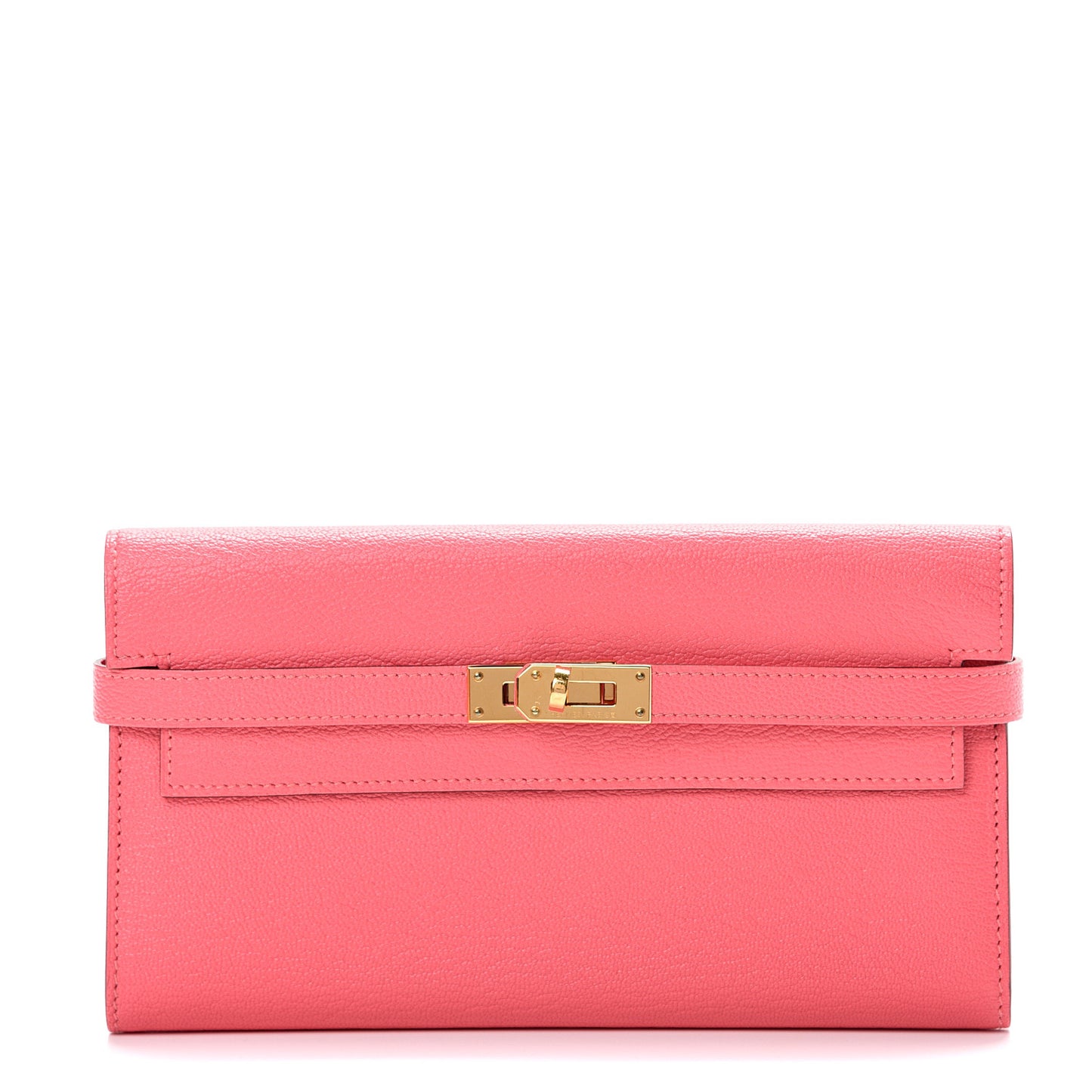 Chevre Mysore Kelly Longue Wallet Rose Lipstick