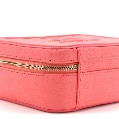 Chanel Caviar Quilted Medium CC Filigree Vanity Case Coral 10 of 10