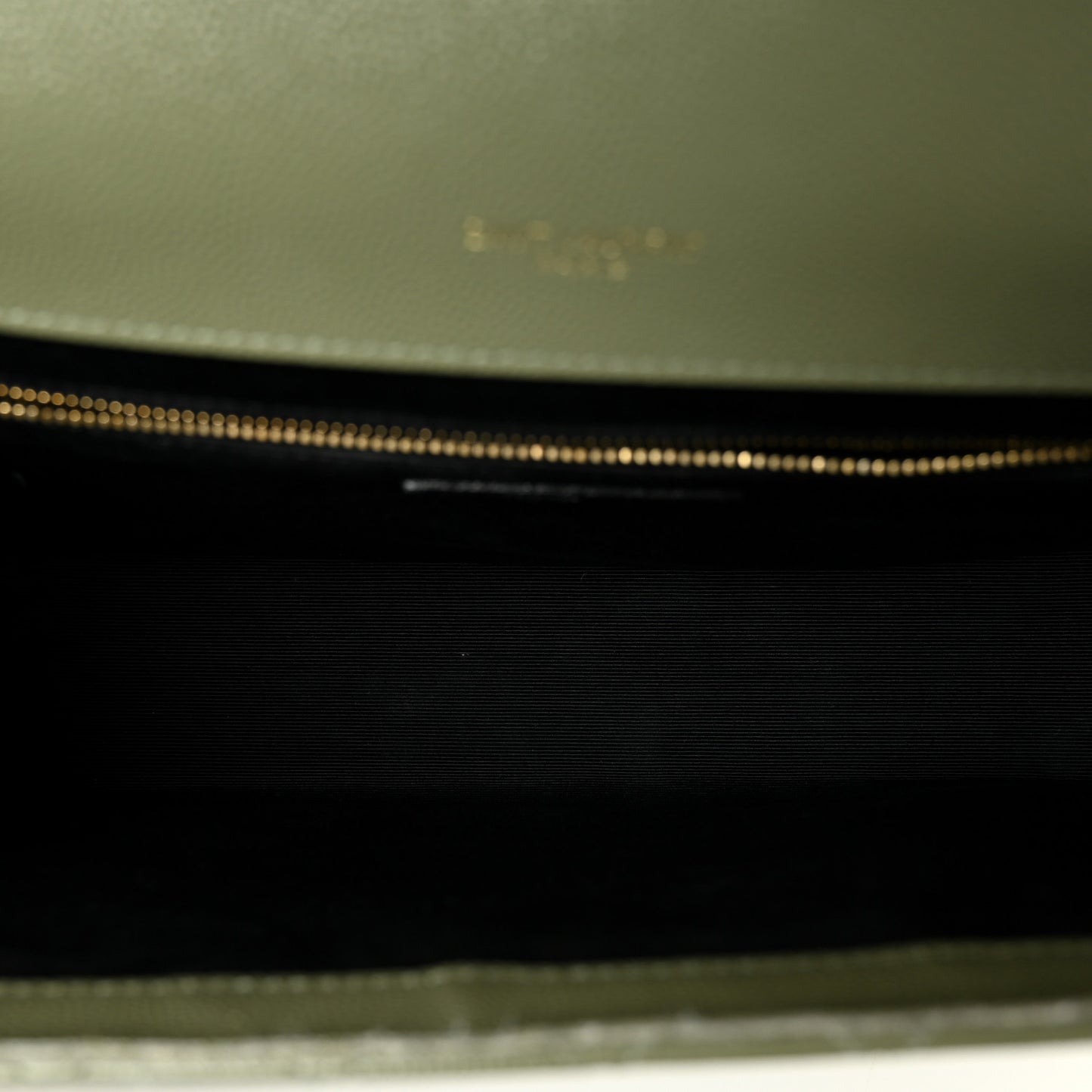 Grain De Poudre Textured Mixed Matelasse Large Triquilt Monogram Satchel Light Sage